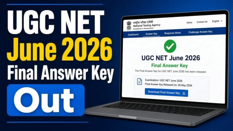UGC NET June 2026 Final Answer Key Out