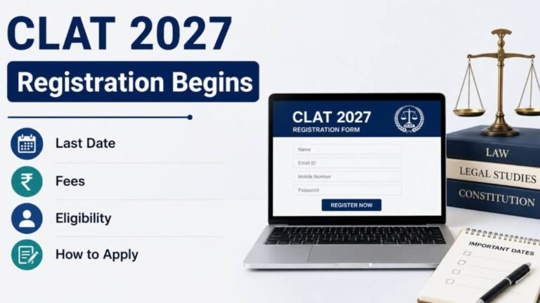 CLAT 2027 Registration Ends on October 31